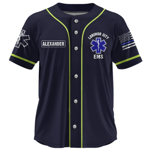Custom EMS Baseball Jersey – Personalized EMT Shirt, First Responder Gift MQML5260550 - Image 3
