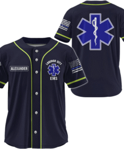 Custom EMS Baseball Jersey – Personalized EMT Shirt, First Responder Gift MQML5260550