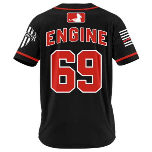 Custom Firefighter Baseball Jersey, Personalized Fire Dept Shirt with Name & Number, Firefighter Gift MQND5140502 - Image 4