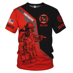 Personalized Firefighter Apparel – Red Line Valor Custom Shirts, Hoodies & Polo Gifts for Firemen MQND5290550