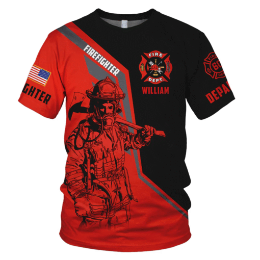 Personalized Firefighter Apparel – Red Line Valor Custom Shirts, Hoodies & Polo Gifts for Firemen MQND5290550
