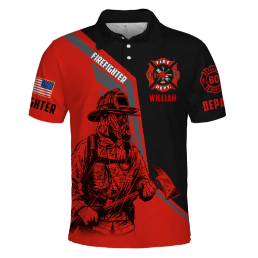 Personalized Firefighter Apparel – Red Line Valor Custom Shirts, Hoodies & Polo Gifts for Firemen MQND5290550 - Image 3