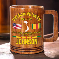 Personalized Vietnam Veteran Wooden Mug QFTD5040601