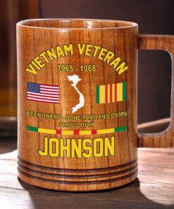 Personalized Vietnam Veteran Wooden Mug QFTD5040601