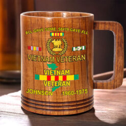Personalized Vietnam Veteran Wooden Mug QFTD5040602