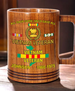 Personalized Vietnam Veteran Wooden Mug QFTD5040602