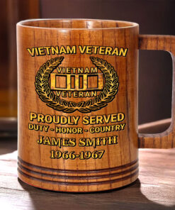Personalized Vietnam Veteran Wooden Mug QFTD5040604