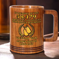 Personalized Vietnam Veteran Wooden Mug QFTD5040605