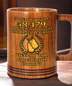 Personalized Vietnam Veteran Wooden Mug QFTD5040605