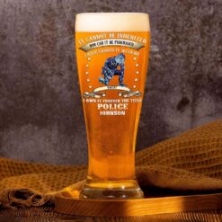 Personalized Police Pilsner Glass NPHM5300504