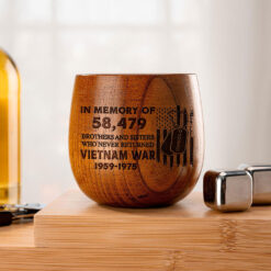 Personalized Vietnam Veteran Bourbon Whiskey Glass Mug QFPY5060601