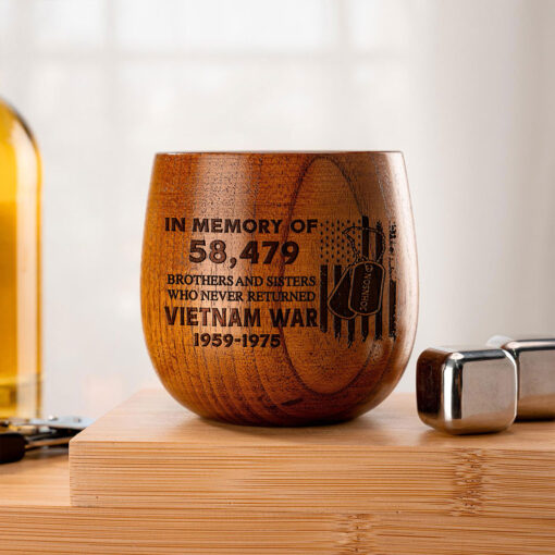Personalized Vietnam Veteran Bourbon Whiskey Glass Mug QFPY5060601