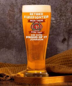Personalized Firefighter Pilsner Glass NPHM5300505