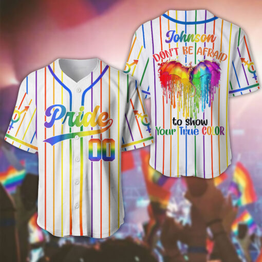 Personalized LGBTQ Baseball Jersey UKTZ5070604 - Image 2