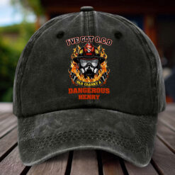 Personalized Firefighter Distressed Washed Cotton Printed Hat MQHH5040602