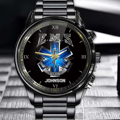 Personalized EMS Medical Logo Custom Name Watch Printed MQND5060601