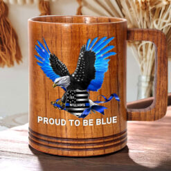 Personalized Police Wooden Mug QFHH5100601