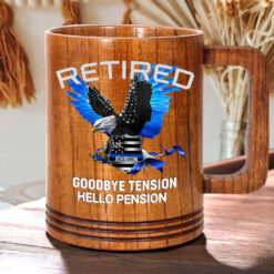 Personalized Police Wooden Mug QFHH5100602