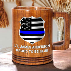 Personalized Police Wooden Mug QFHH5100603