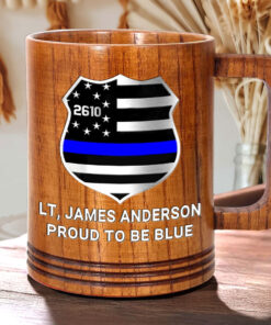 Personalized Police Wooden Mug QFHH5100603
