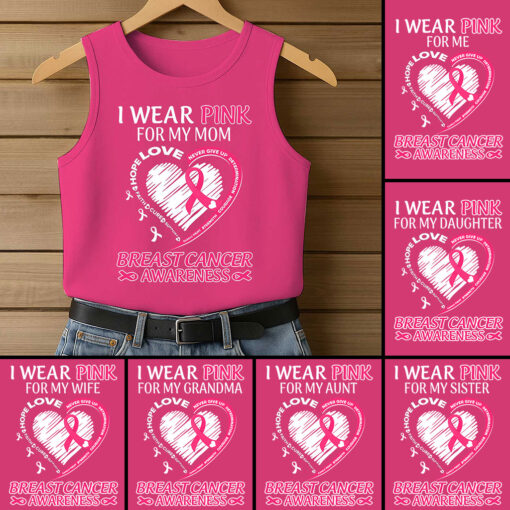 Personalized Name Breast Cancer Awareness 3D All-Over Printed Tank Top QFHA5160603