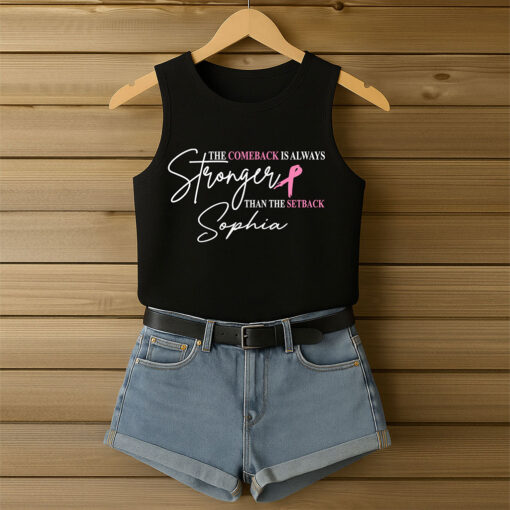 Personalized Name Breast Cancer Awareness 3D All-Over Printed Tank Top QFTO5190601 - Image 3