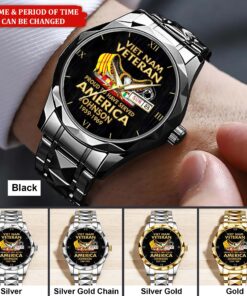 Personalized Vietnam Veteran Alloy Luxury Quartz Watch QFHA5190603