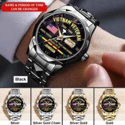 Personalized Vietnam Veteran Alloy Luxury Quartz Watch QFHA5190604