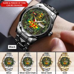 Personalized Vietnam Veteran Alloy Luxury Quartz Watch QFHA5190605