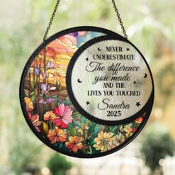 Personalized Retirement Faux Stained Glass Suncatcher, Retirement Window Hangings, Coworker Gifts, Retirement Gifts, Co Worker Leaving Gifts UKNT5030602