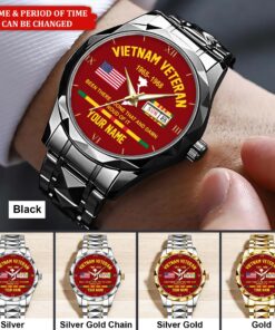 Personalized Vietnam Veteran Alloy Luxury Quartz Watch QFHA5190607
