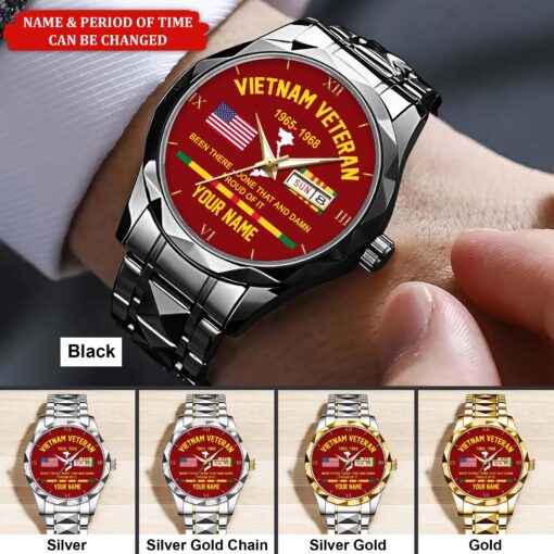 Personalized Vietnam Veteran Alloy Luxury Quartz Watch QFHA5190607