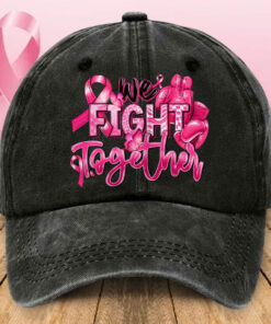 Breast Cancer Demin Hat, Custom Breast Cancer Hat, Pink Ribbon Support Squad Cap Gift For Women QFHM5200603