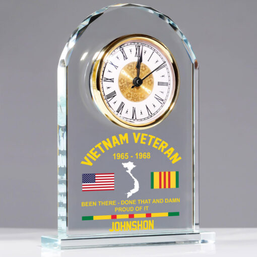Personalized Vietnam Veteran Acrylic Clock QFNT5190601 - Image 2