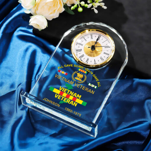 Personalized Vietnam Veteran Acrylic Clock QFNT5190603 - Image 2