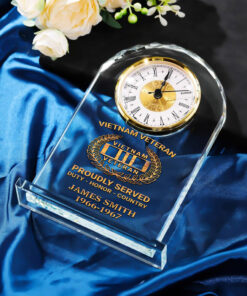 Personalized Vietnam Veteran Acrylic Clock QFNT5190604