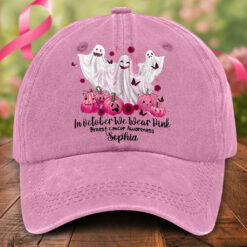 Custom Halloween Breast Cancer Denim Hat THTO5200602