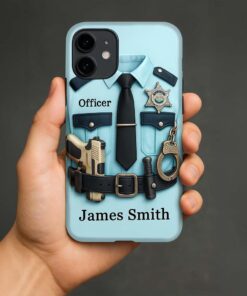 Personalized 2D Flat Police Phone Case QFHM5060501