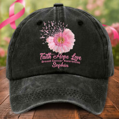 Custom Breast Cancer Denim Hat THTO5210604