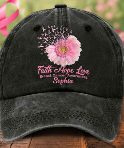 Custom Breast Cancer Denim Hat THTO5210604