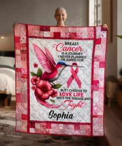 Custom Breast Cancer Quilt Blanket THTO5230603