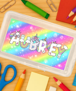 Personalized Pencil Boxes, Back To School Pencil Case, Pencil Name School Supplies Gift for Kid, Custom Pencil Box for Boys or Girls QFTO5240601