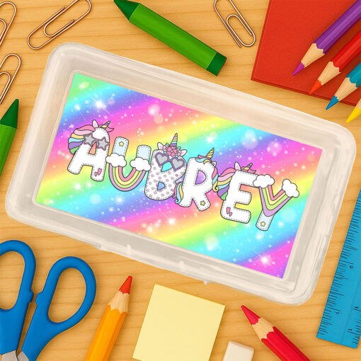Personalized Pencil Boxes, Back To School Pencil Case, Pencil Name School Supplies Gift for Kid, Custom Pencil Box for Boys or Girls QFTO5240601
