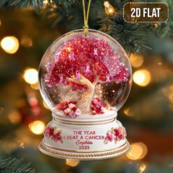 Custom 2D Flat Breast Cancer Awareness Acrylic Ornament UKTD5250602