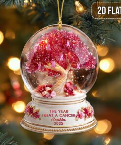 Custom 2D Flat Breast Cancer Awareness Acrylic Ornament UKTD5250602