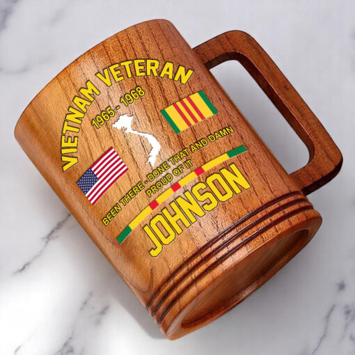 Personalized Vietnam Veteran Wooden Mug QFTD5040601 - Image 2