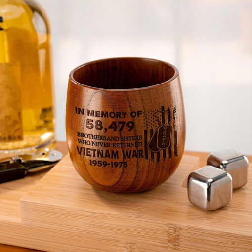 Personalized Vietnam Veteran Bourbon Whiskey Glass Mug QFPY5060601 - Image 4