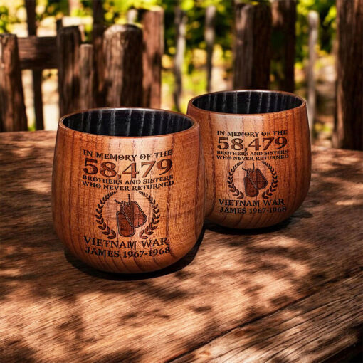 Personalized Vietnam Veteran Bourbon Whiskey Glass Mug QFPY5060602