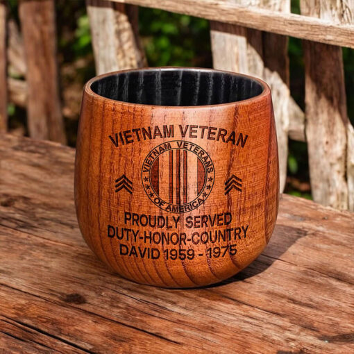 Personalized Vietnam Veteran Bourbon Whiskey Glass Mug QFPY5060603 - Image 3