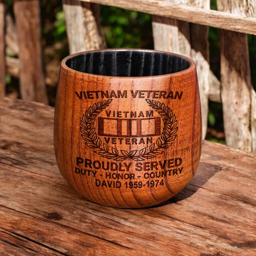 Personalized Vietnam Veteran Bourbon Whiskey Glass Mug QFPY5060604 - Image 4